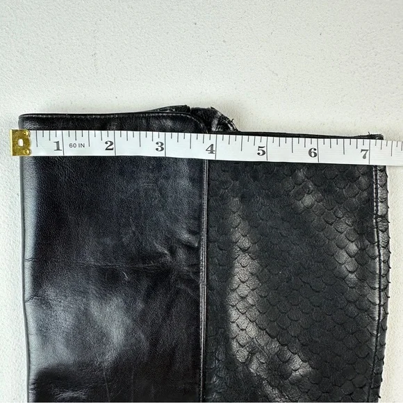 Dune London Knee-High Mid Block Heeled Black Boots Size EU 39 US 8 Dune Black - Picture 14 of 16